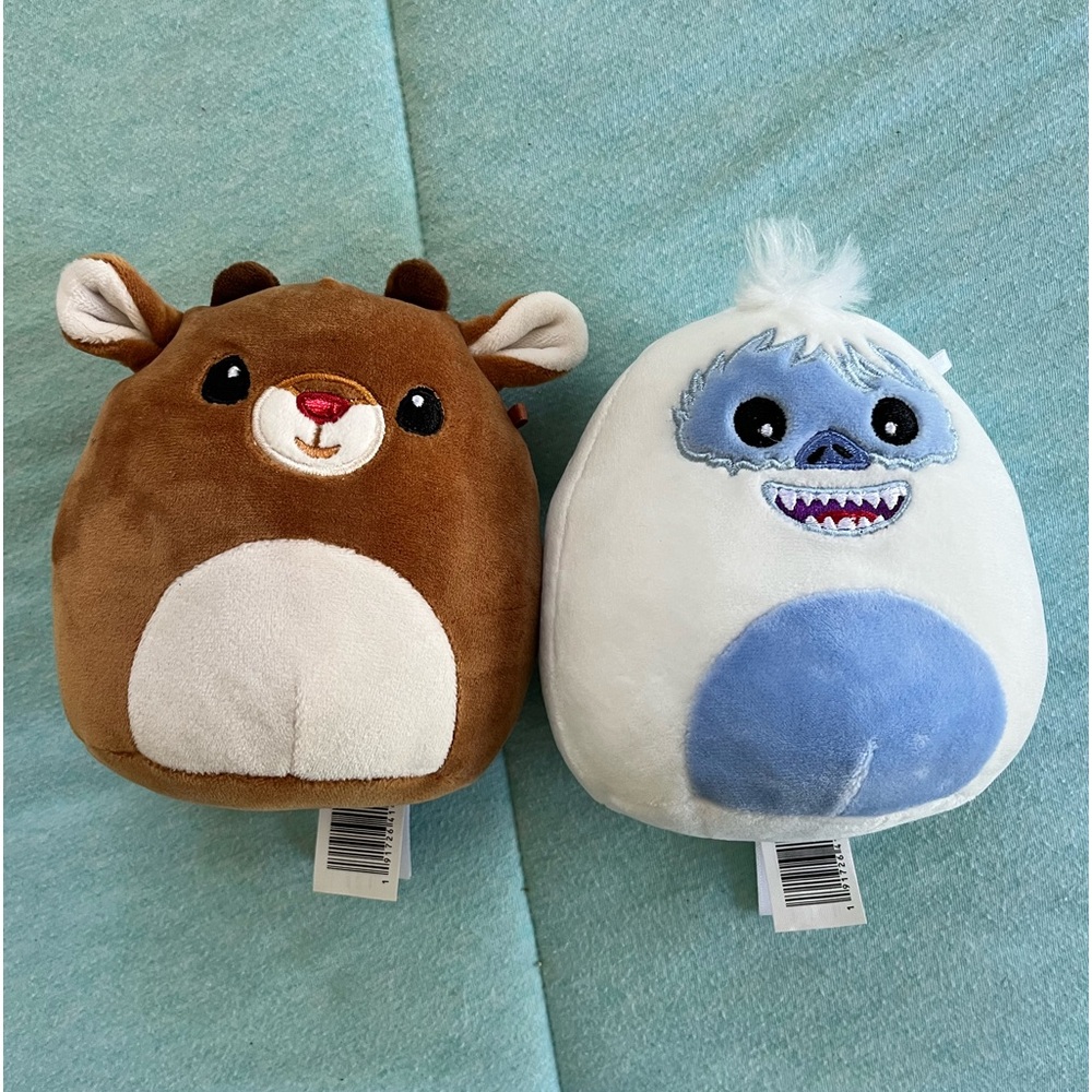 5” Rudolph and Bumble the abominable snow man Squishmallow bundle